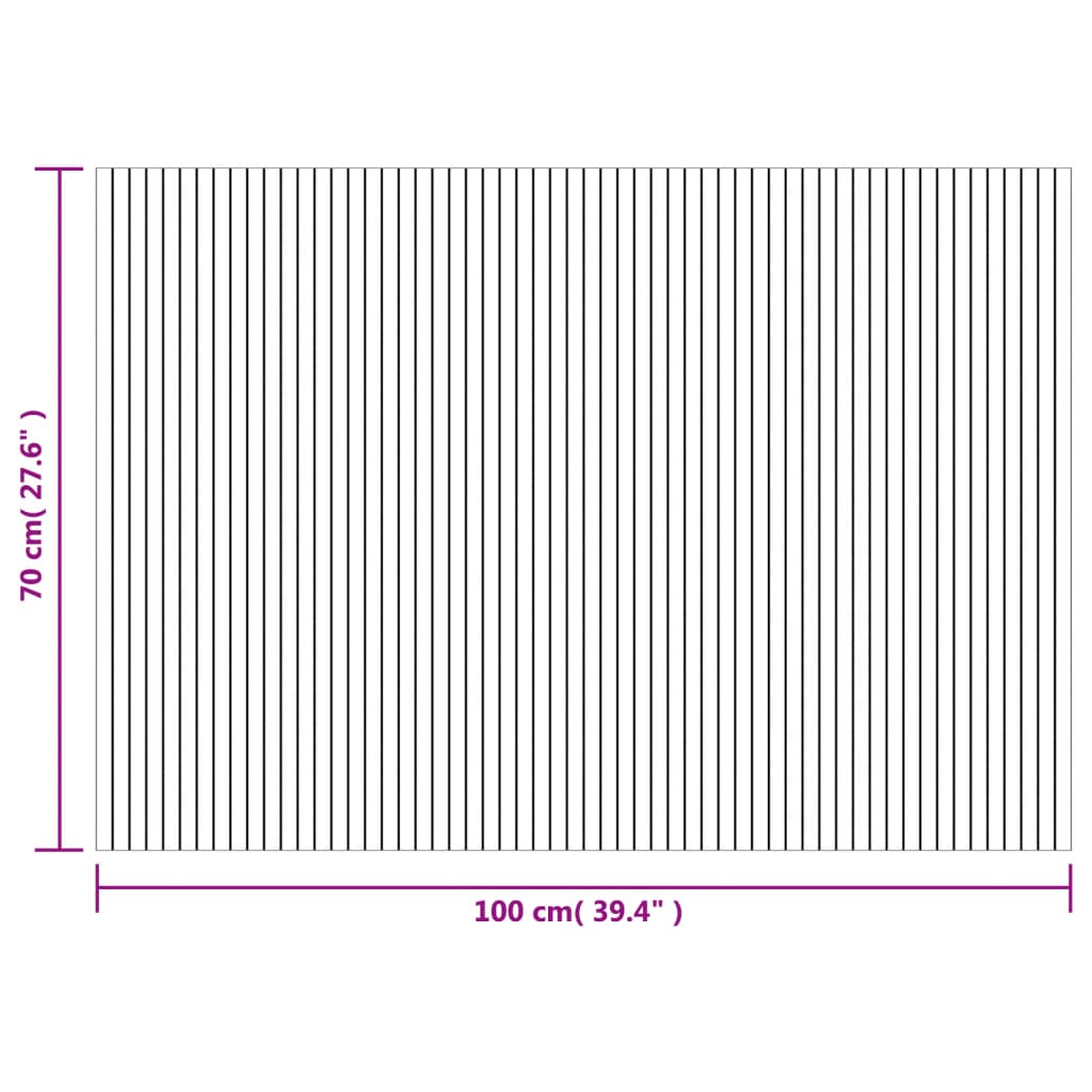Pravokutni tepih crni 70x100 cm bambus