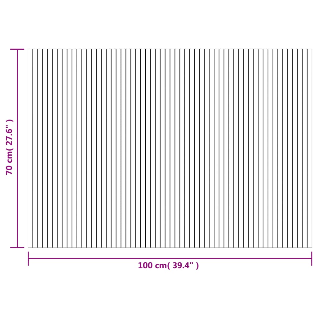 Pravokutni tepih sivi 70x100 cm bambus