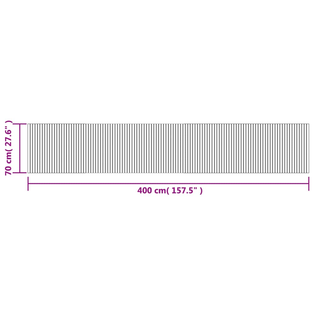 Tepih pravokutni svijetli prirodni 70 x 400 cm od bambusa