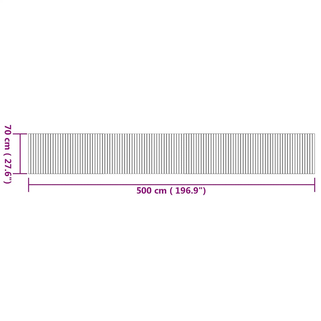 Tepih pravokutni prirodni 70 x 500 cm od bambusa