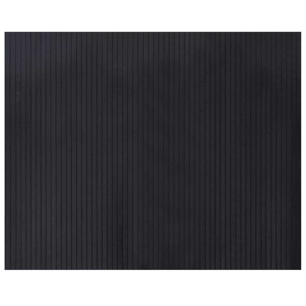 Pravokutni tepih crni 80x100 cm bambus
