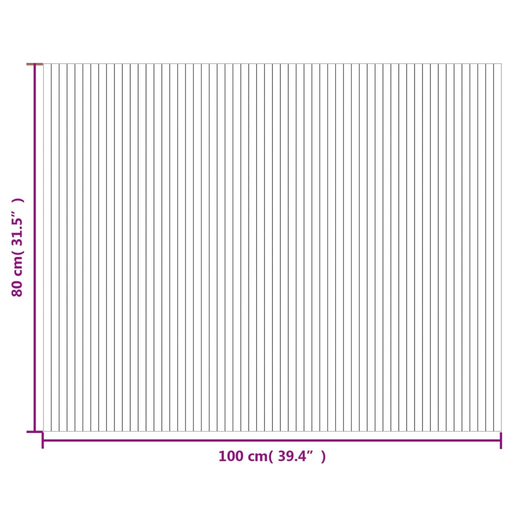 Pravokutni tepih crni 80x100 cm bambus