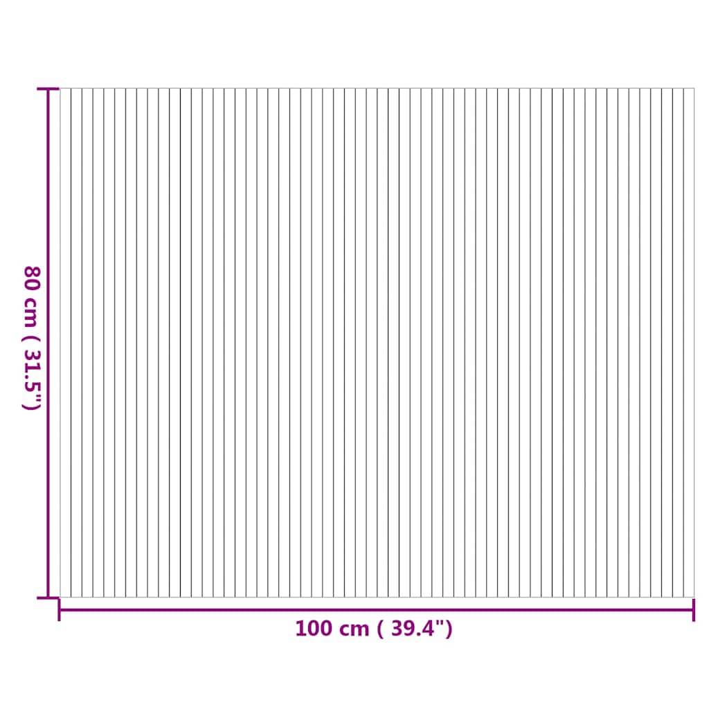 Tepih pravokutni prirodni 80 x 100 cm od bambusa