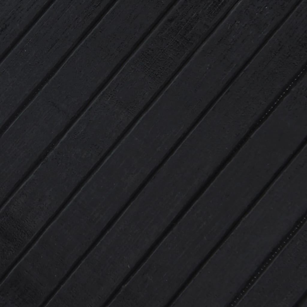 Tepih pravokutni crni 80 x 300 cm od bambusa