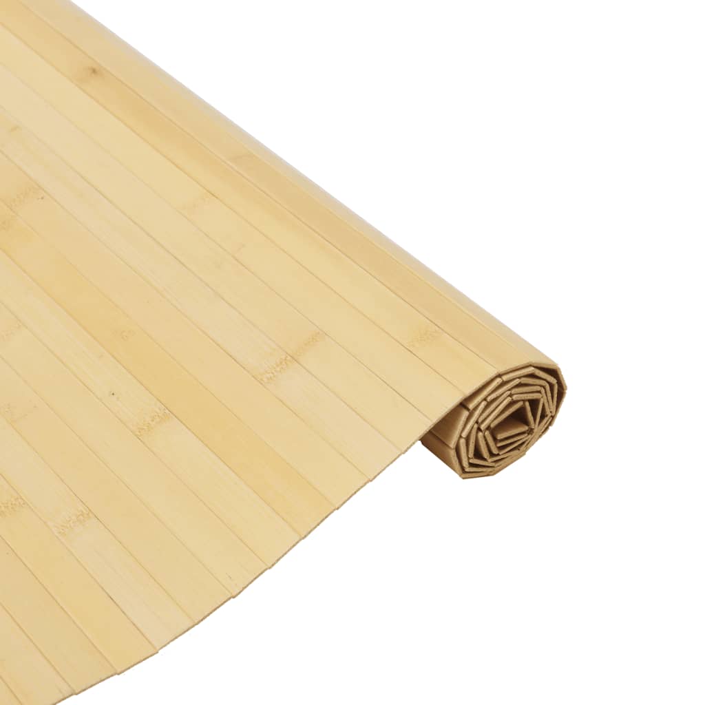 Tepih pravokutni svijetli prirodni 80 x 300 cm od bambusa