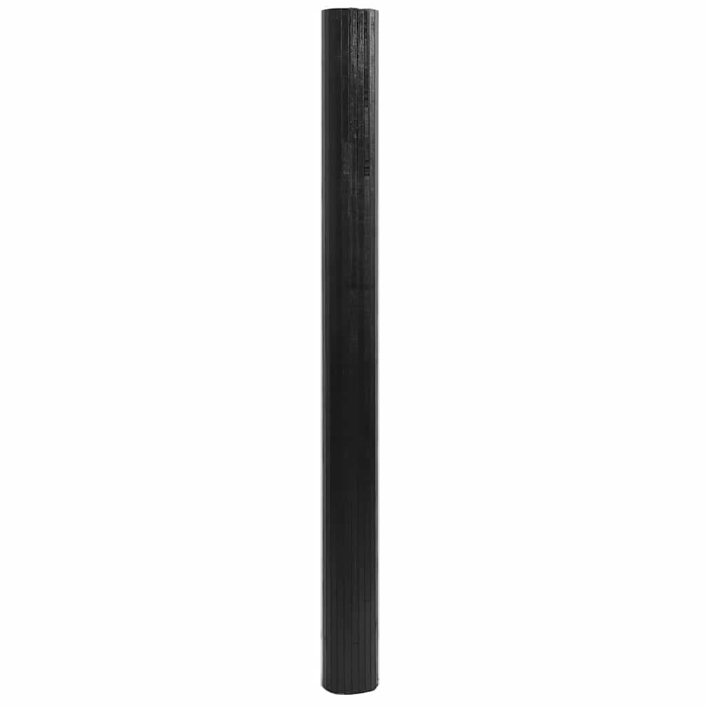 Tepih pravokutni crni 80 x 500 cm od bambusa