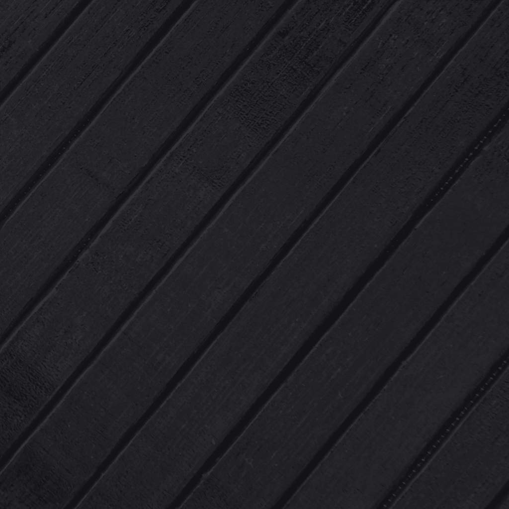 Tepih pravokutni crni 80 x 500 cm od bambusa
