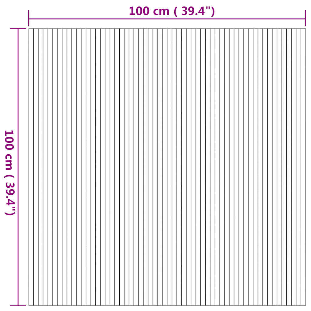 Tepih Pravokutni Prirodni 100x100 cm Bambus