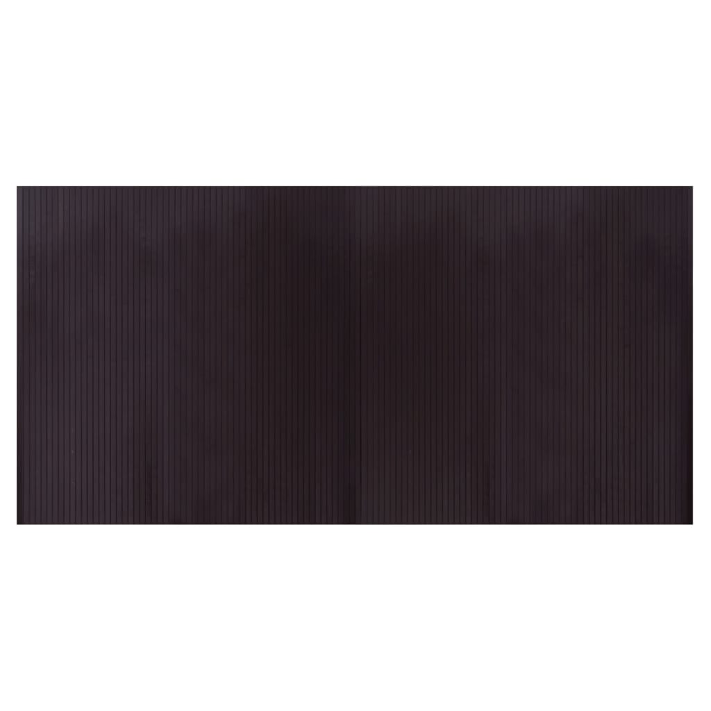Tepih pravokutni tamnosmeđi 100 x 200 cm od bambusa