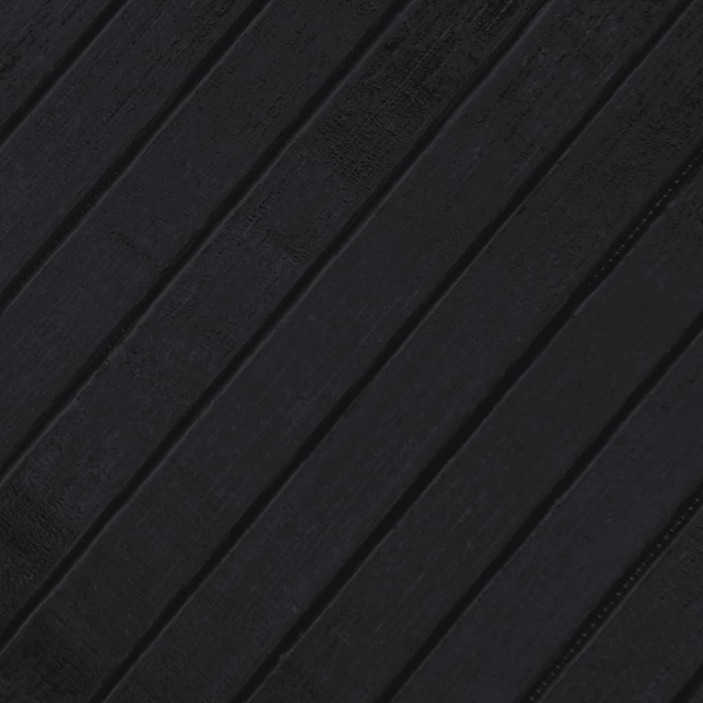 Tepih pravokutni crni 100 x 300 cm od bambusa