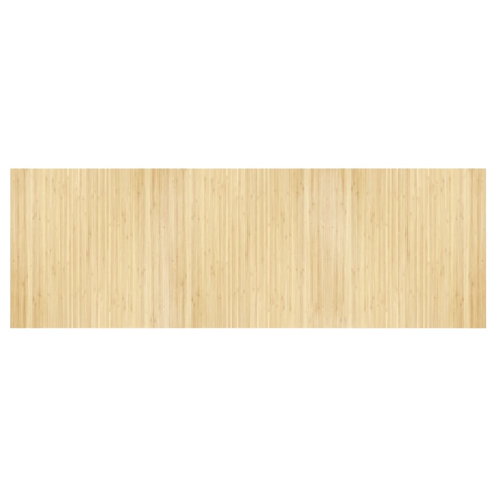 Tepih pravokutni svijetli prirodni 100 x 300 cm od bambusa