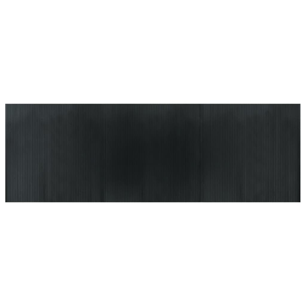 Tepih pravokutni sivi 100 x 300 cm od bambusa
