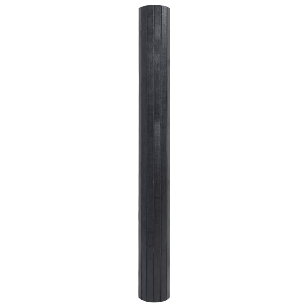Tepih pravokutni sivi 100 x 300 cm od bambusa