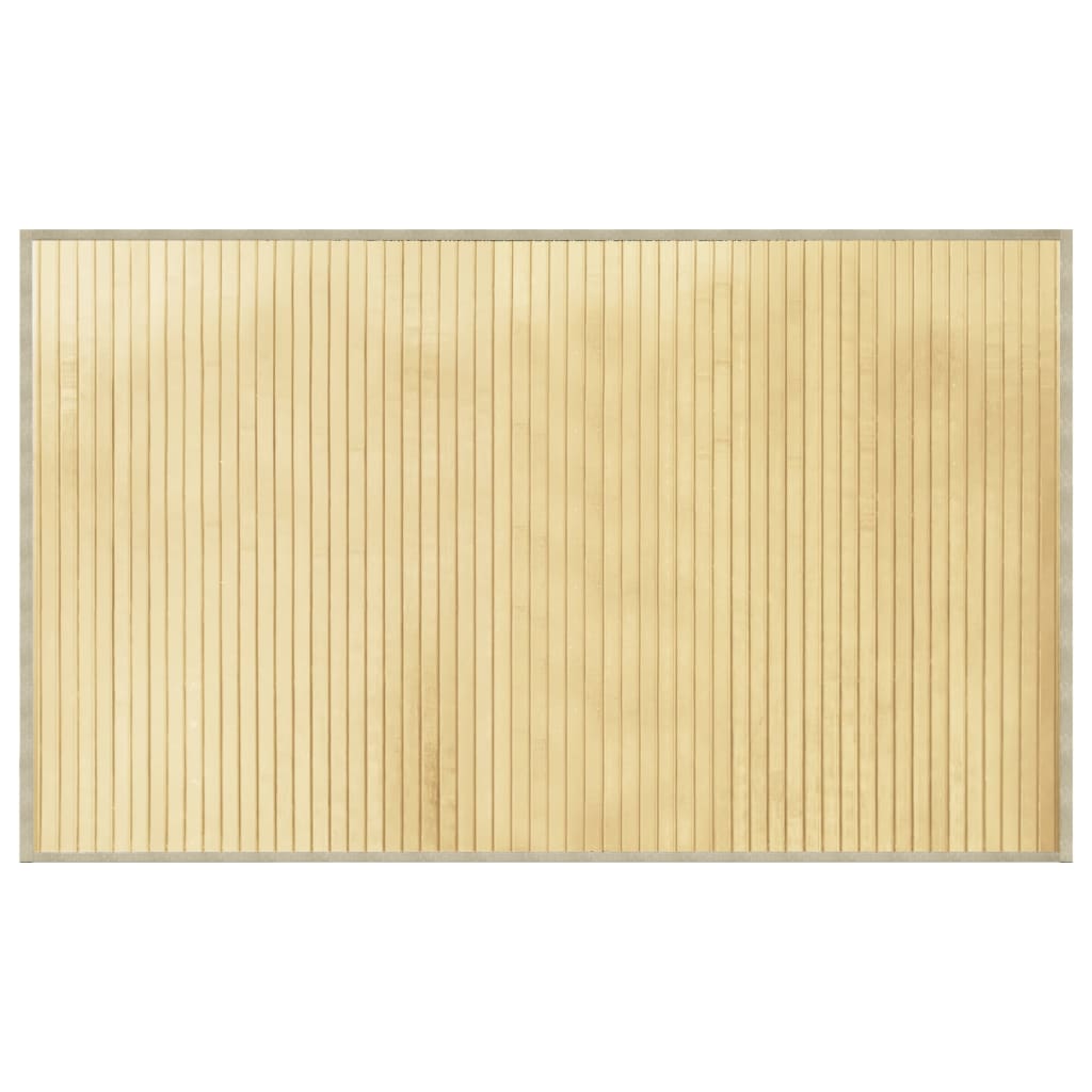 Tepih pravokutni svijetli prirodni 60 x 100 cm od bambusa