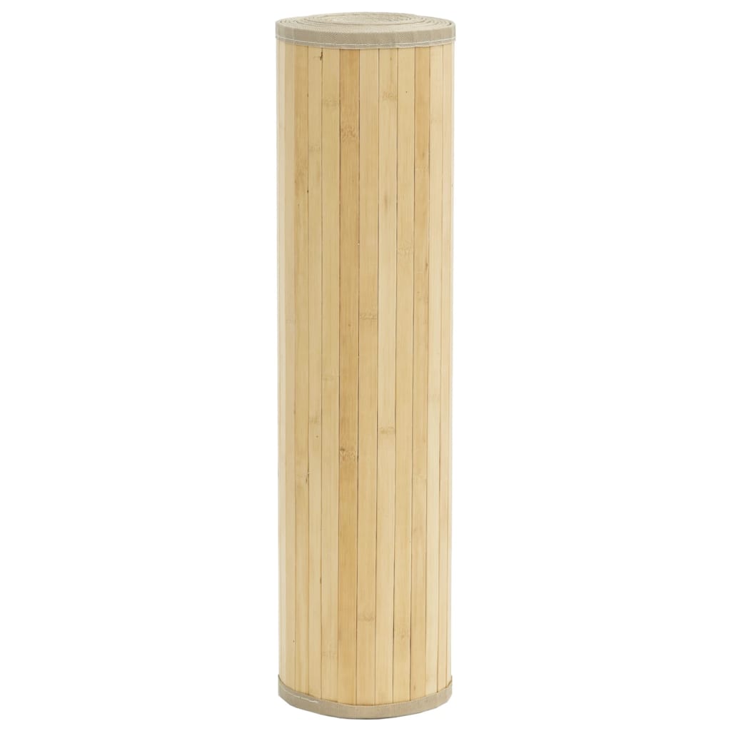 Tepih pravokutni svijetli prirodni 60 x 100 cm od bambusa