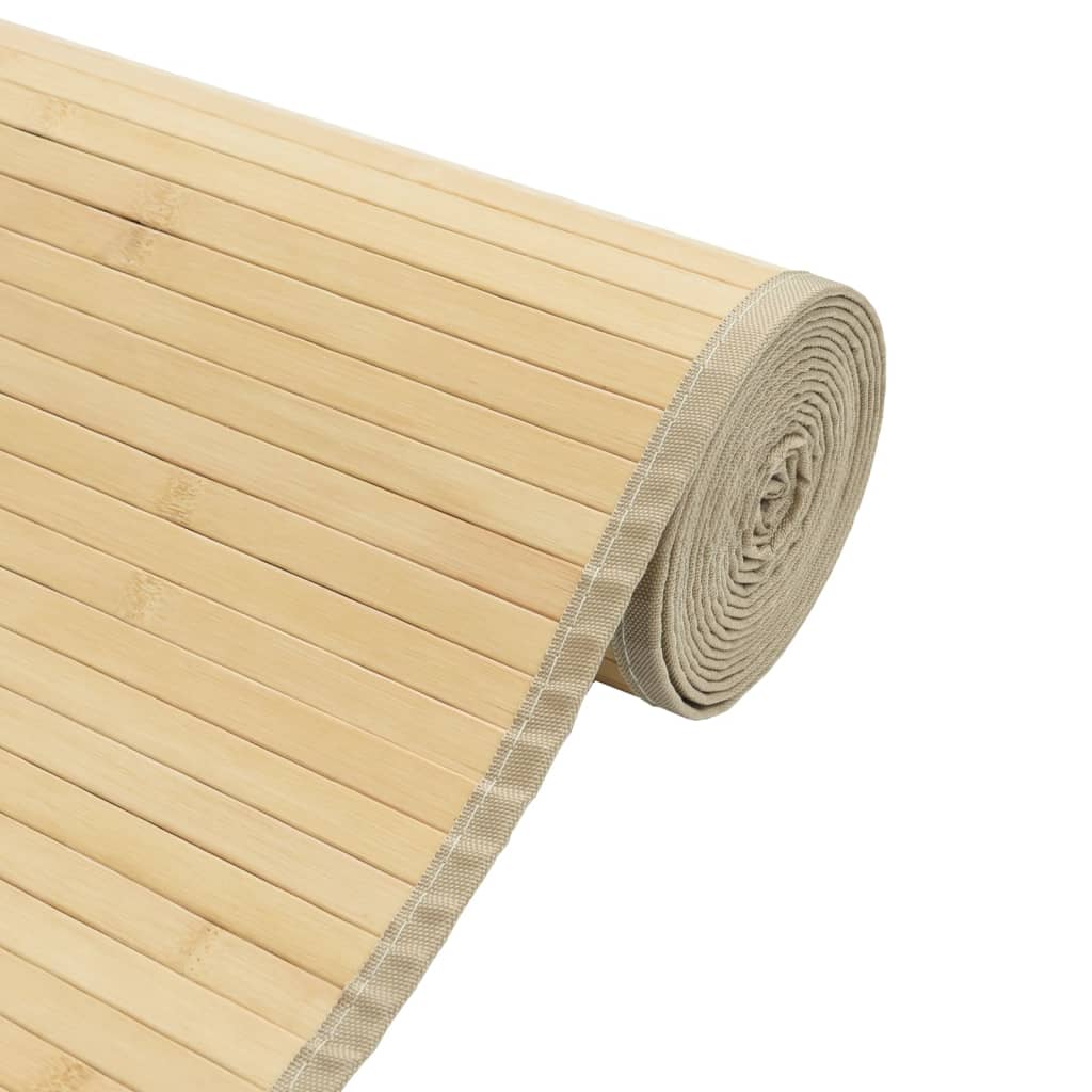 Tepih pravokutni svijetli prirodni 60 x 100 cm od bambusa