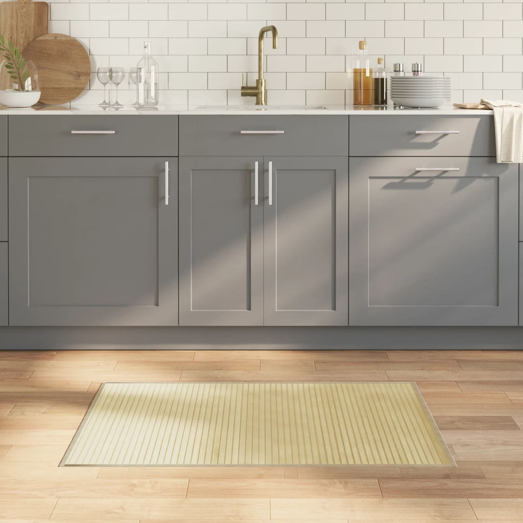 Tepih pravokutni svijetli prirodni 60 x 100 cm od bambusa