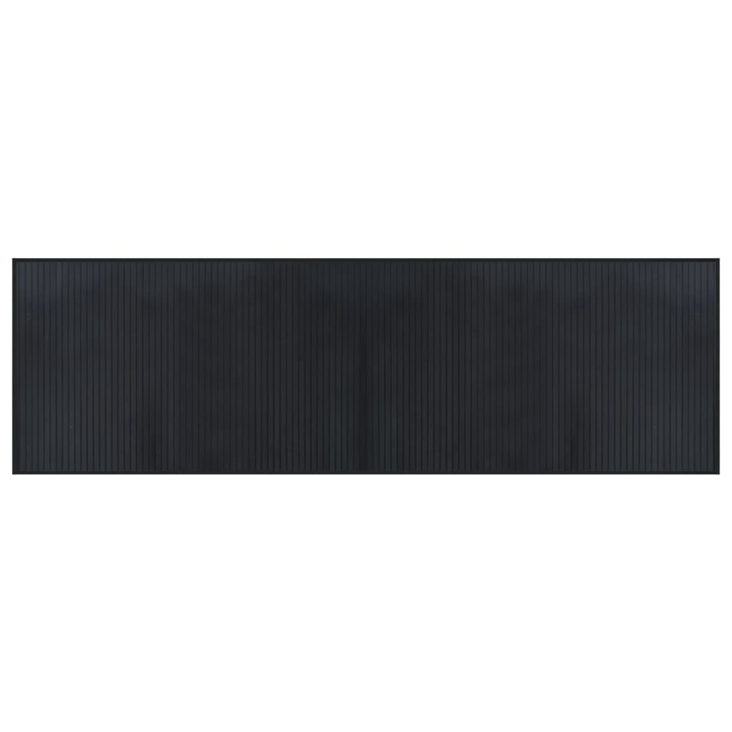 Pravokutni tepih crni 60x200 cm bambus