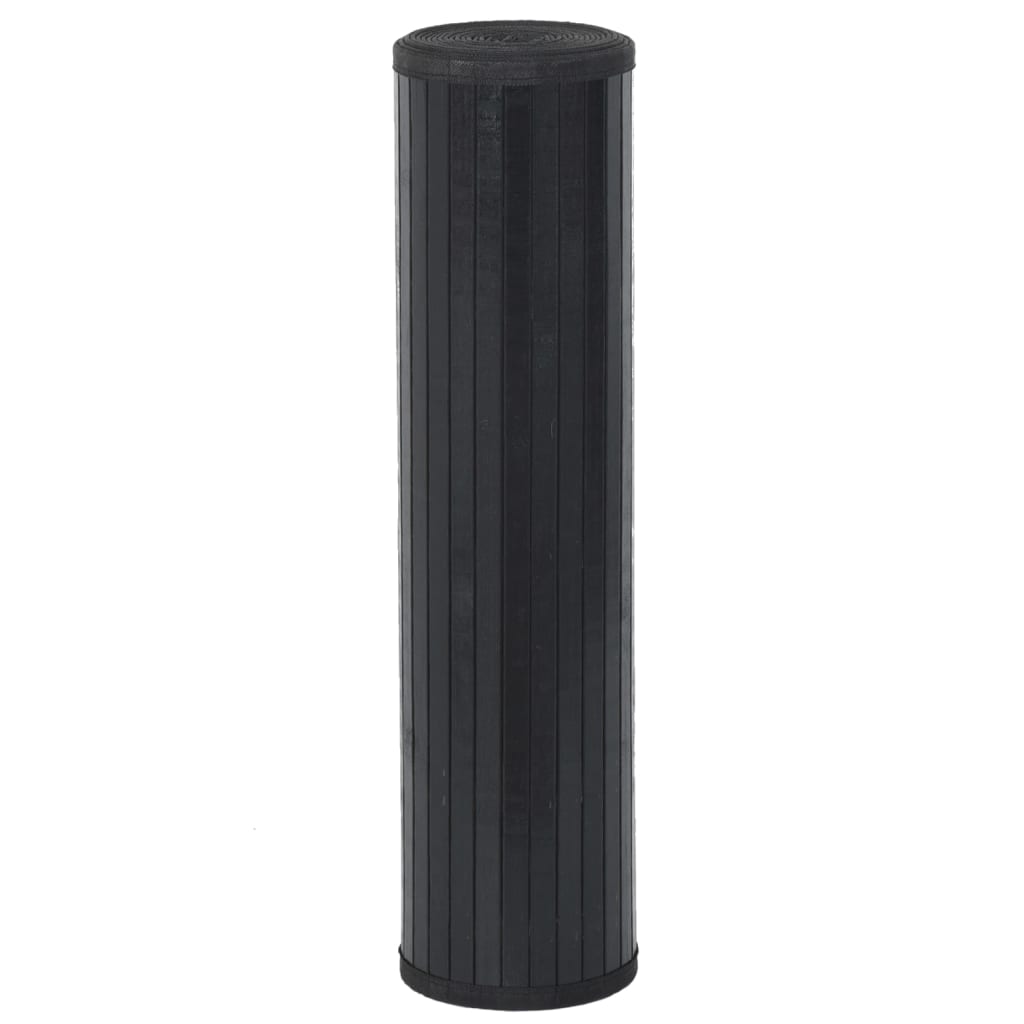 Pravokutni tepih crni 60x200 cm bambus