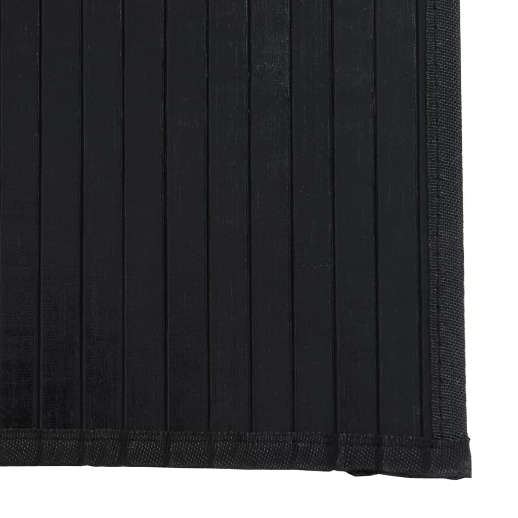 Pravokutni tepih crni 60x200 cm bambus