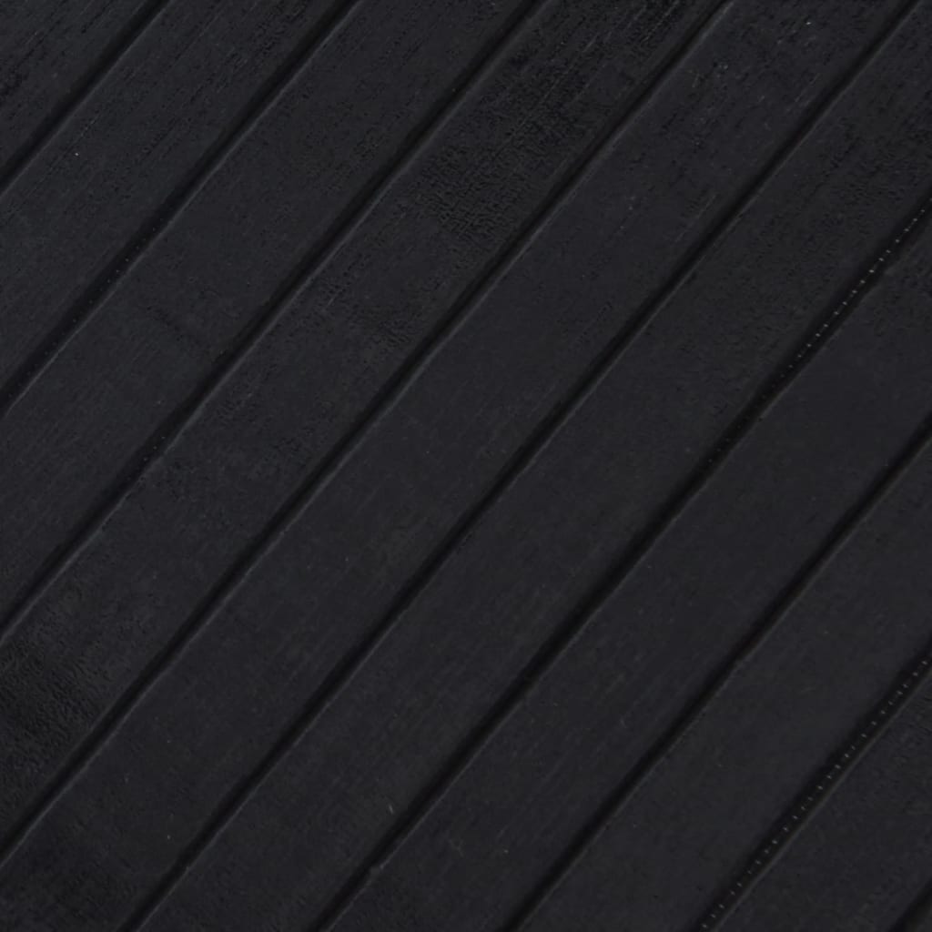 Pravokutni tepih crni 60x200 cm bambus