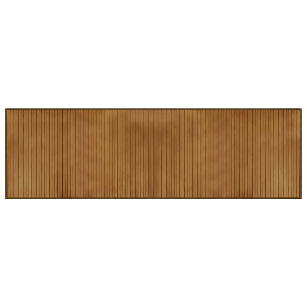 Tepih pravokutni smeđi 60 x 200 cm od bambusa
