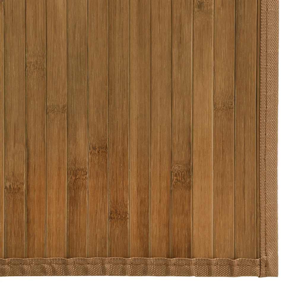Tepih pravokutni smeđi 60 x 200 cm od bambusa