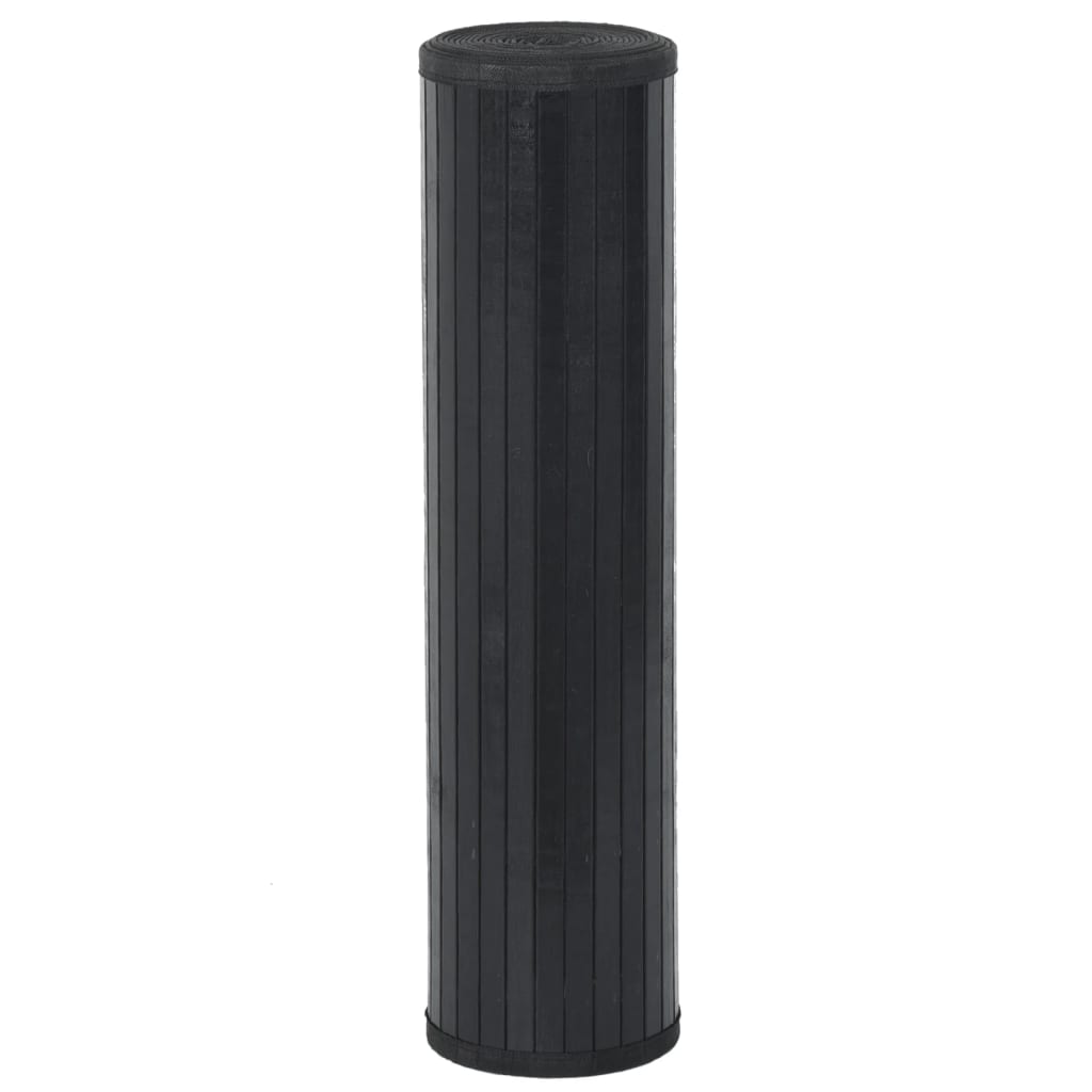 Pravokutni tepih crni 60x300 cm bambus
