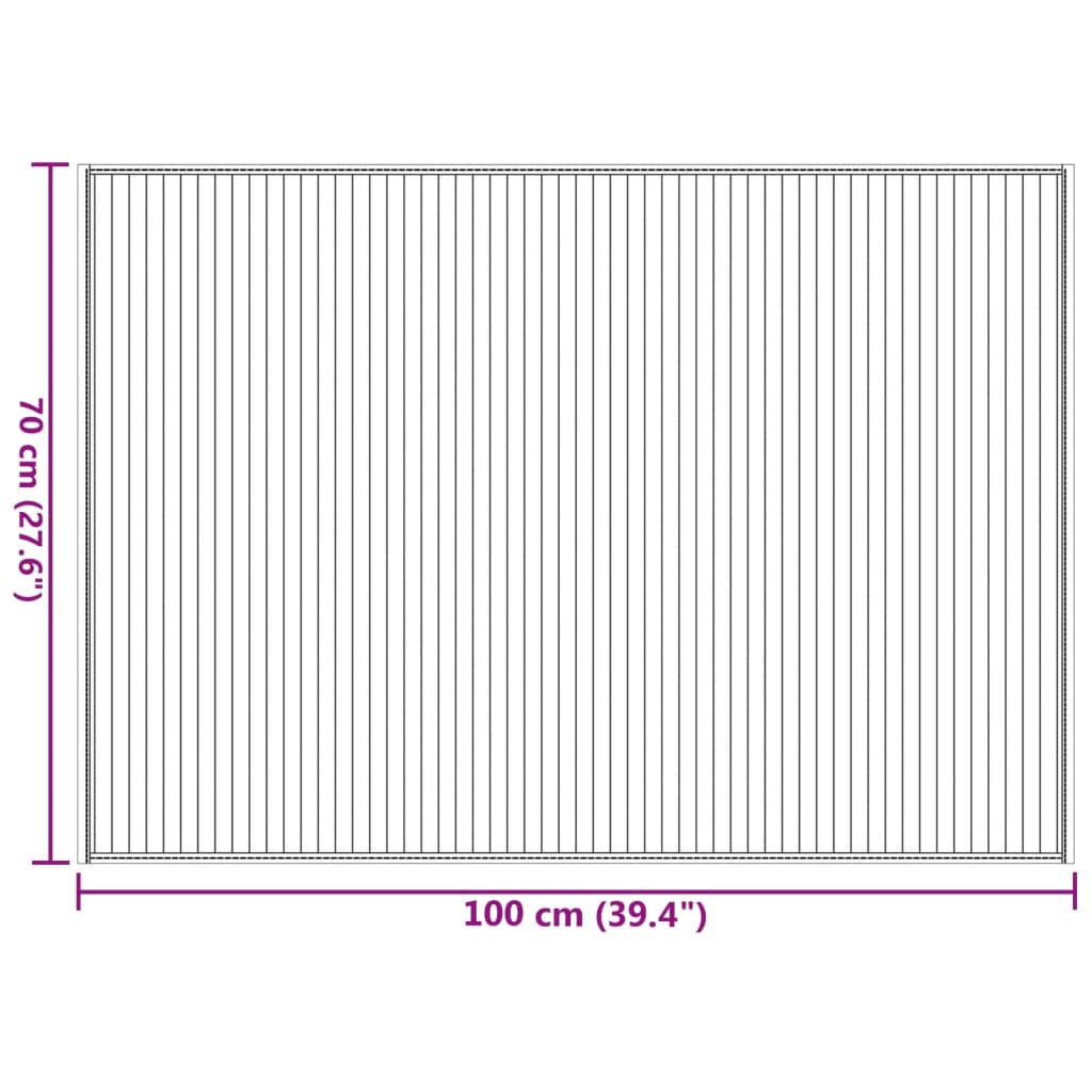 Pravokutni tepih sivi 70x100 cm bambus