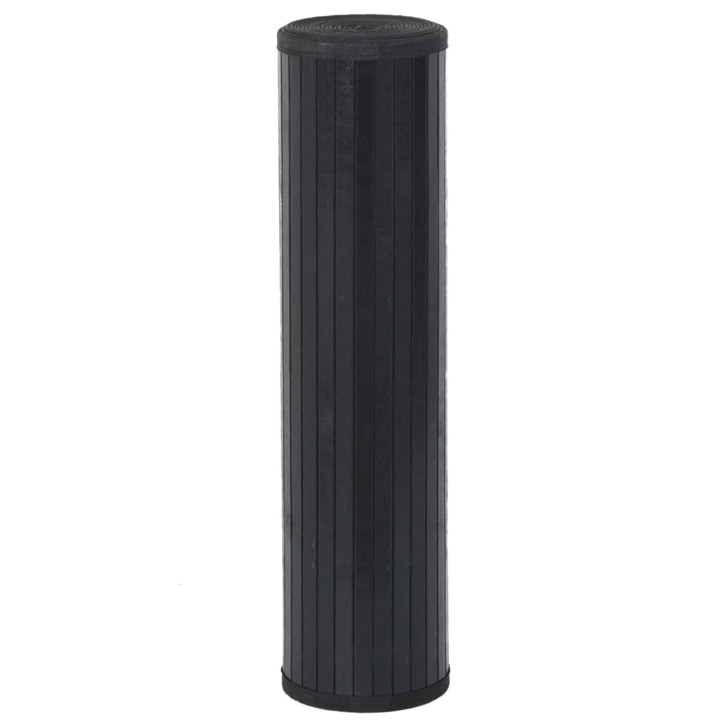 Tepih pravokutni crni 70 x 500 cm od bambusa