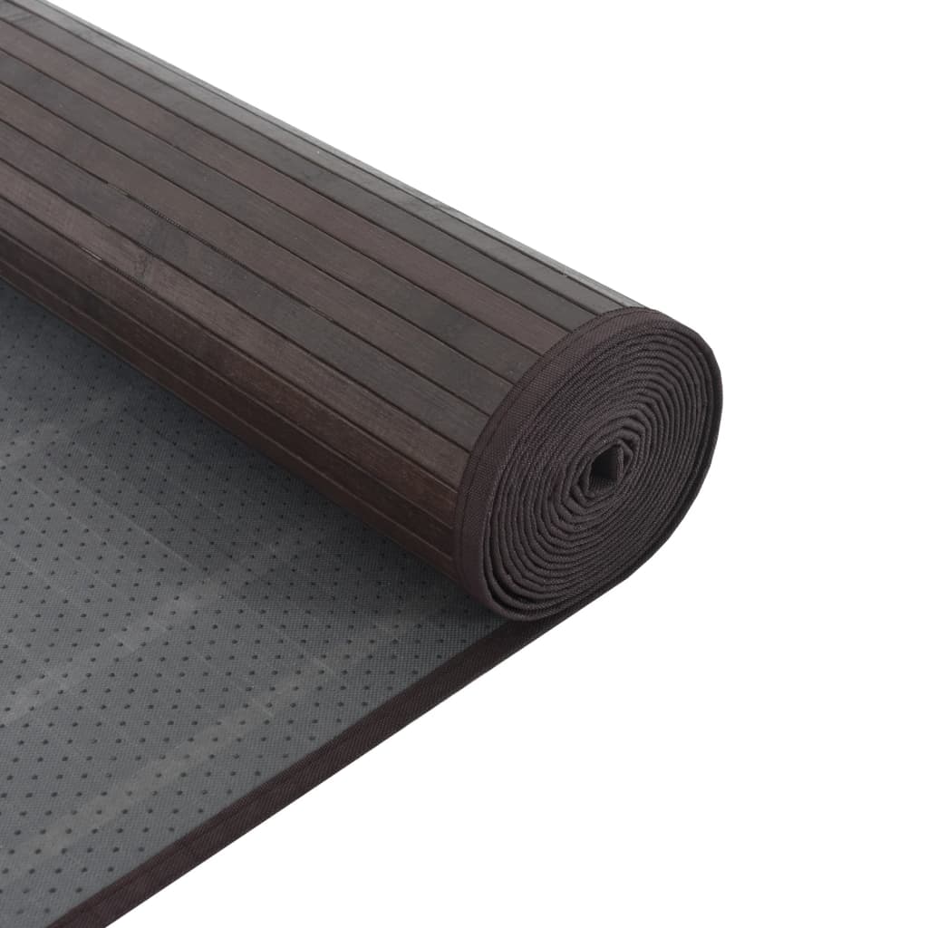 Tepih pravokutni tamnosmeđi 70 x 1000 cm od bambusa