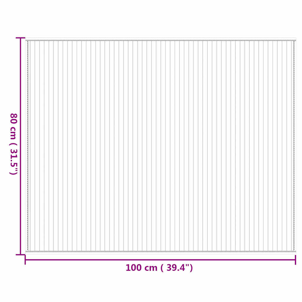 Tepih pravokutni prirodni 80 x 100 cm od bambusa