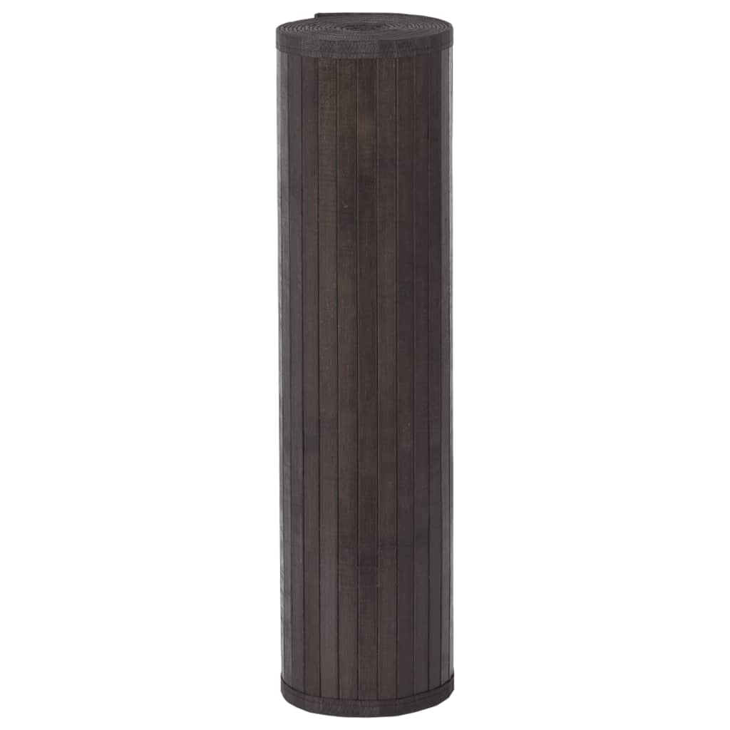 Tepih pravokutni tamnosmeđi 80 x 200 cm od bambusa