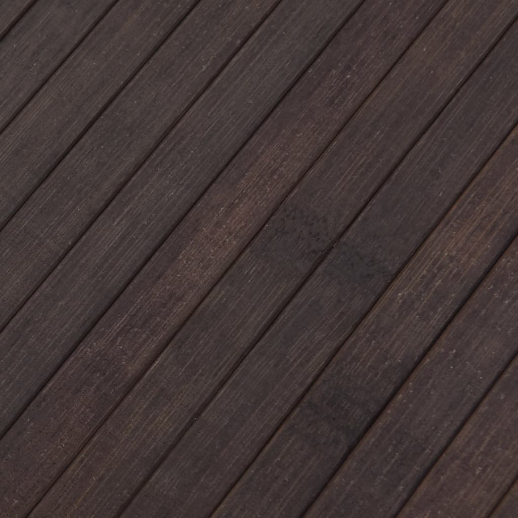 Tepih pravokutni tamnosmeđi 80 x 300 cm od bambusa