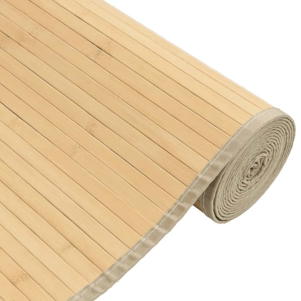 Tepih pravokutni svijetli prirodni 80 x 1000 cm od bambusa