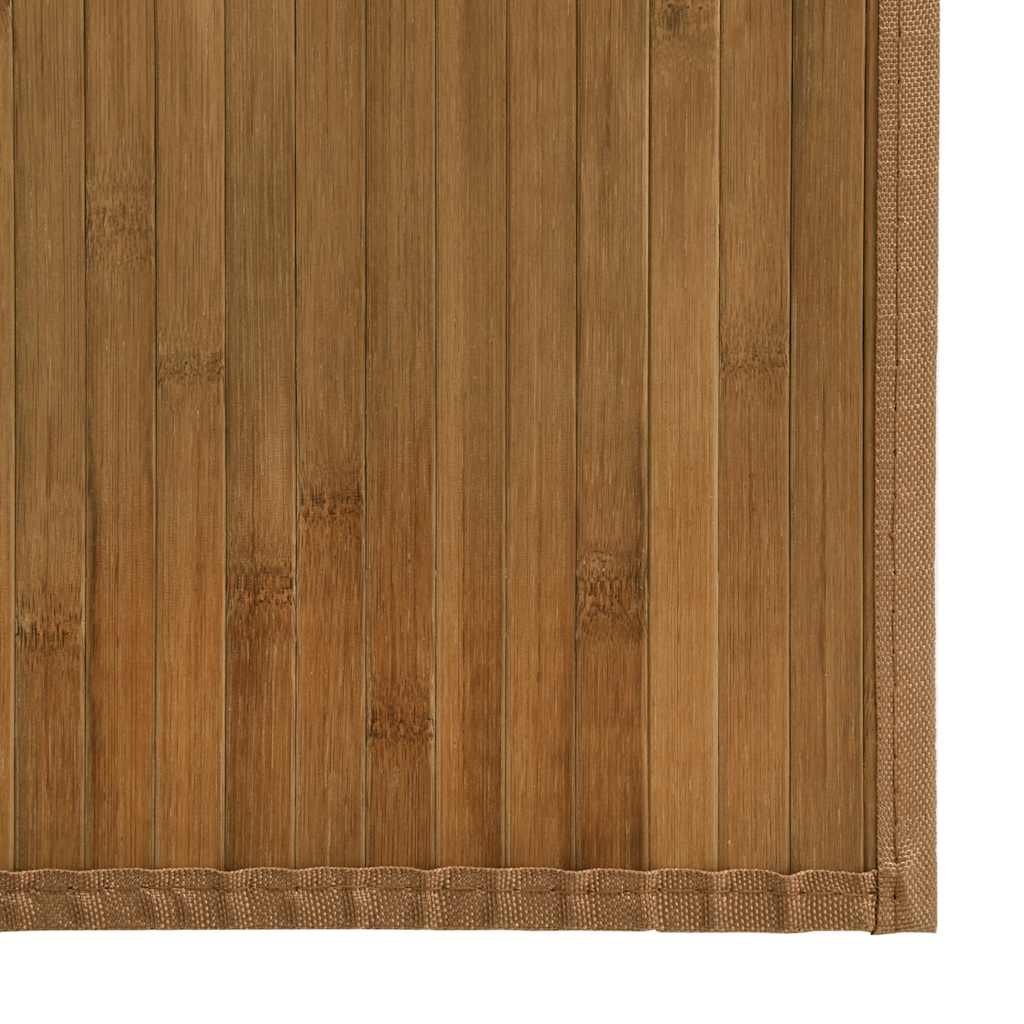 Tepih kvadratni smeđi 100x100 cm bambus