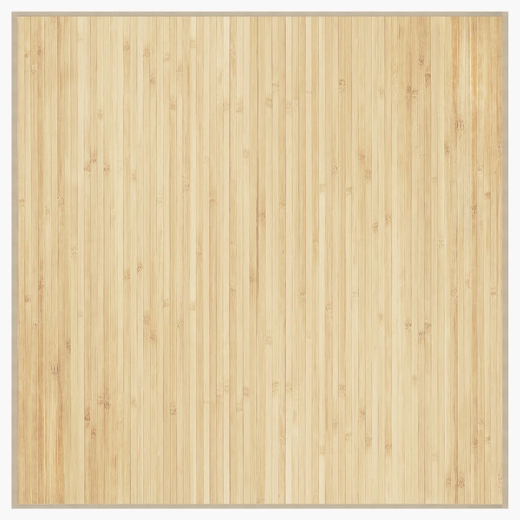 Četvrtasti tepih svijetli prirodni 100 x 100 cm od bambusa