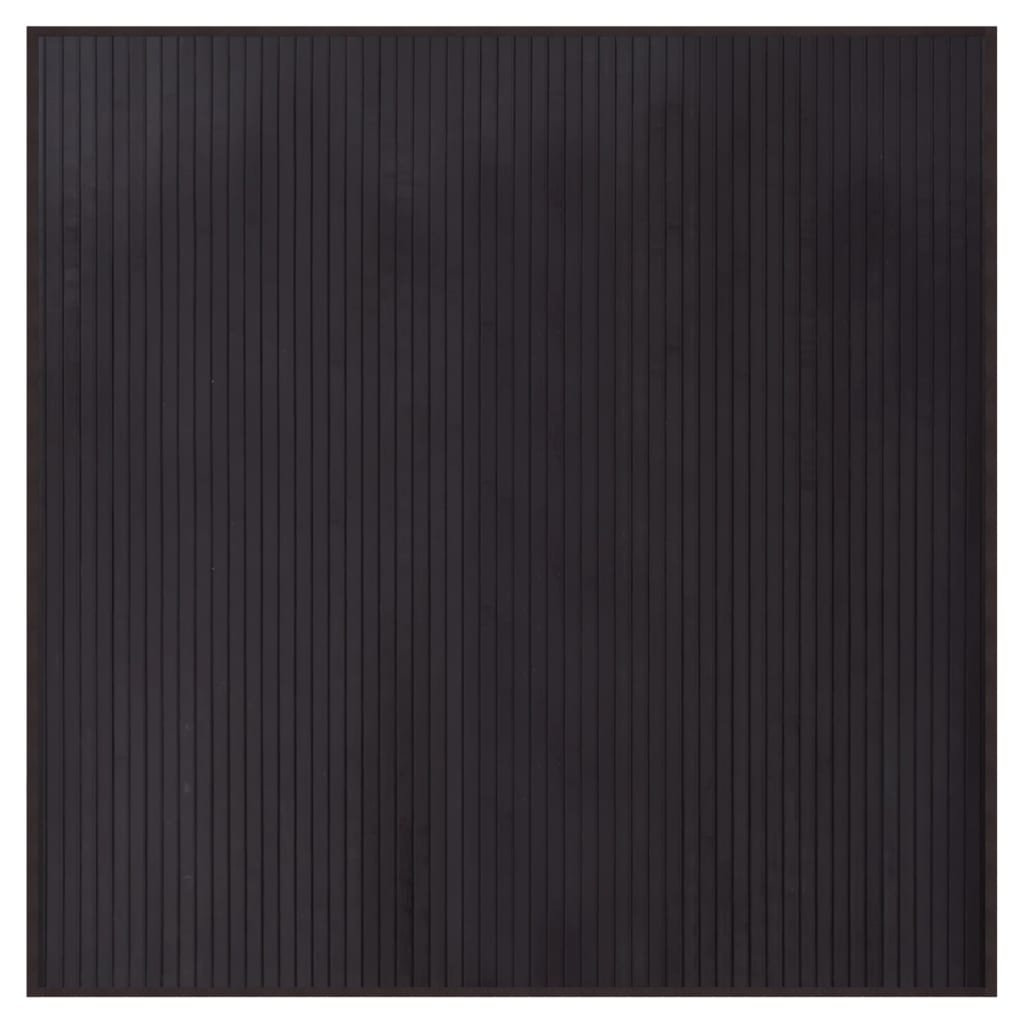 Tepih kvadratni tamnosmeđi 100 x 100 cm od bambusa