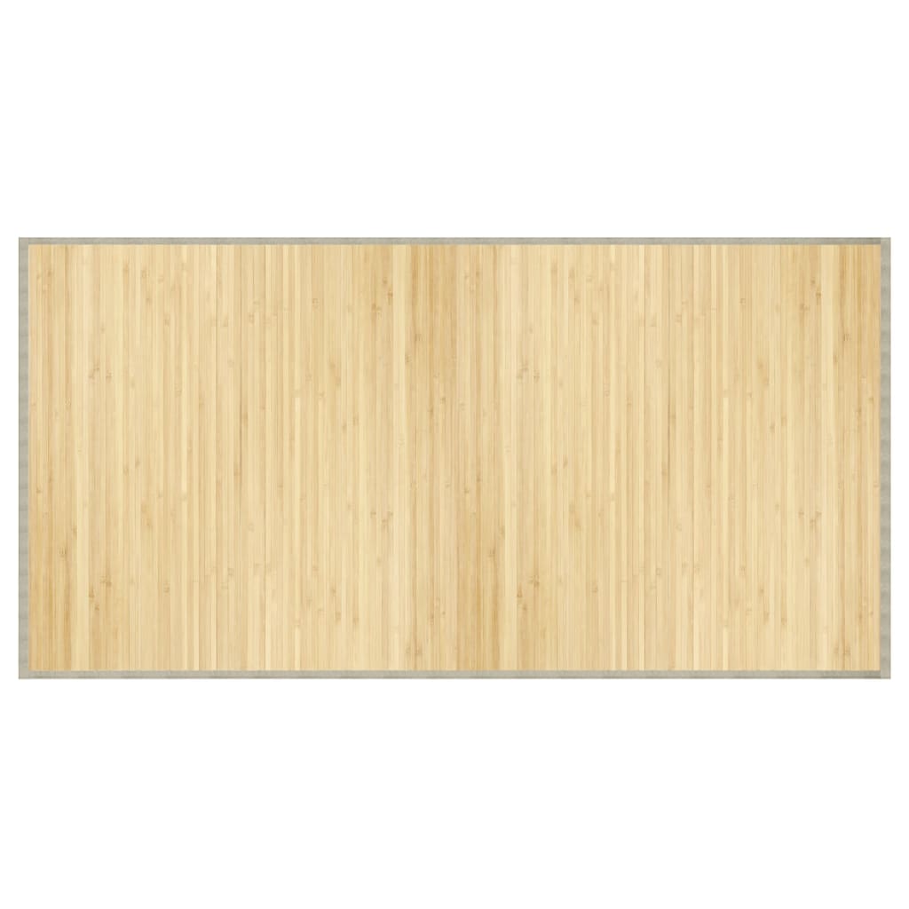 Tepih pravokutni svijetli prirodni 100 x 200 cm od bambusa