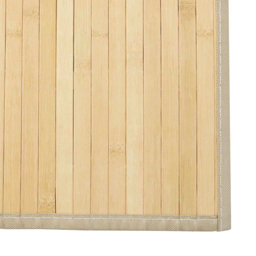 Tepih pravokutni svijetli prirodni 100 x 200 cm od bambusa