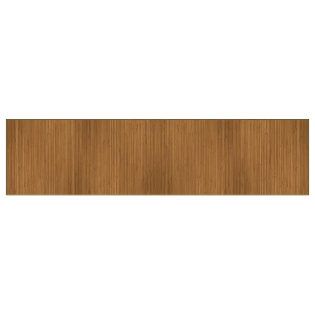 Tepih pravokutni smeđi 100 x400 cm od bambusa