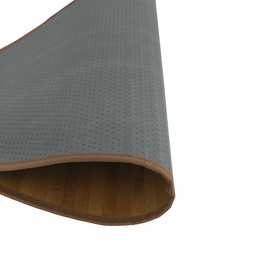 Okrugli tepih smeđi 60 cm bambus