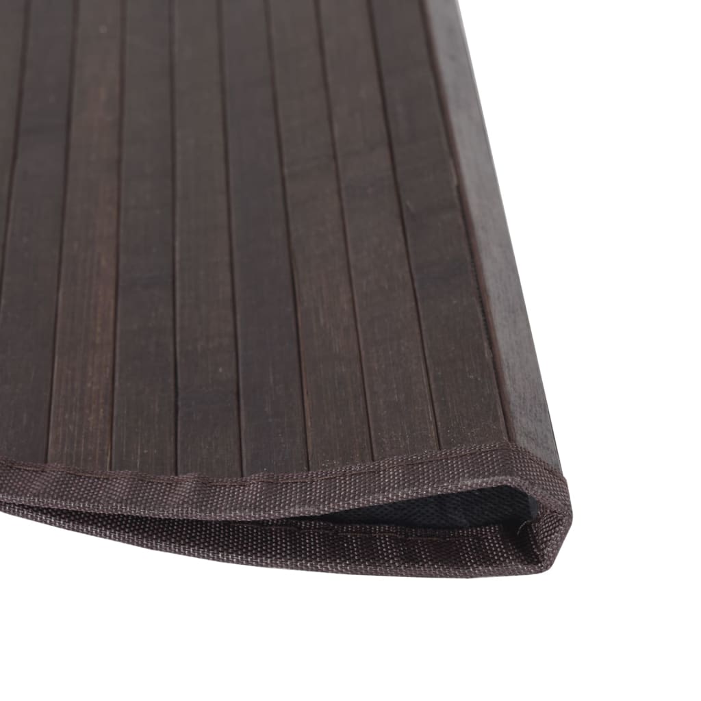 Okrugli tepih tamnosmeđi 60 cm bambus