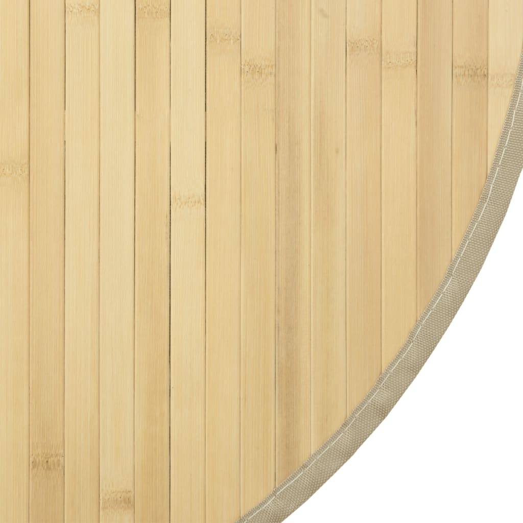 Okrugli tepih svijetli prirodni 100 cm od bambusa