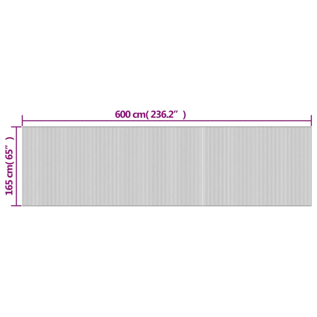 Sobna pregrada crna širina 600 cm visina 165 cm od bambusa