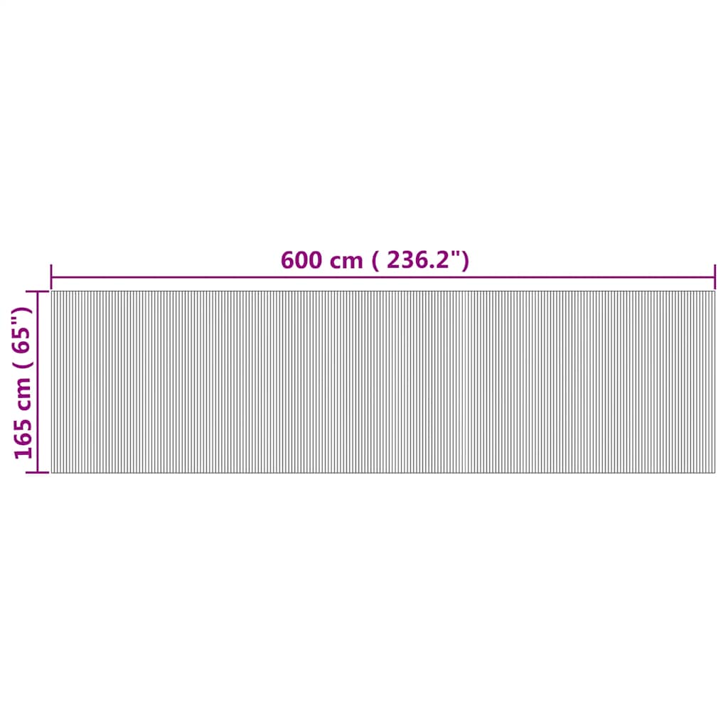 Sobna pregrada prirodna širina 600 cm visina 165 cm od bambusa