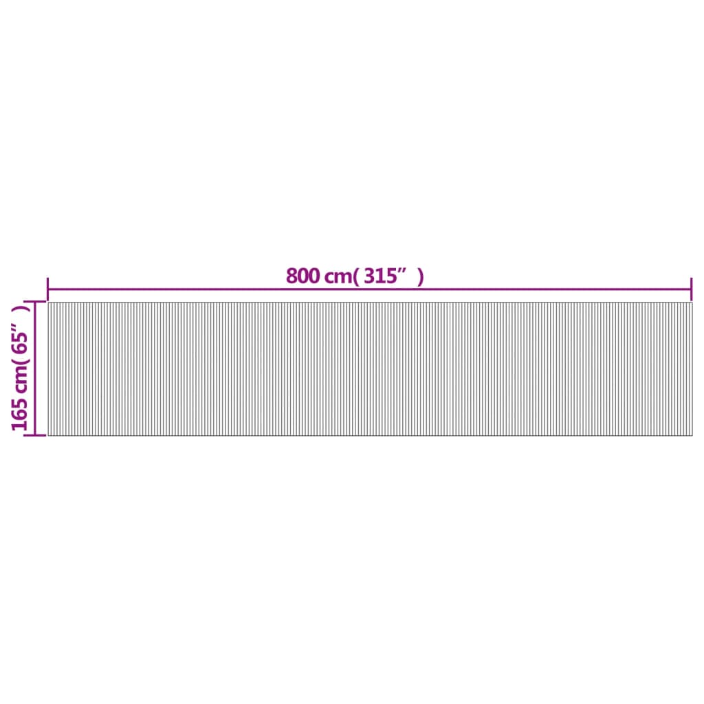Sobna pregrada tamnosmeđa širina 800 cm visina 165 cm od bambusa