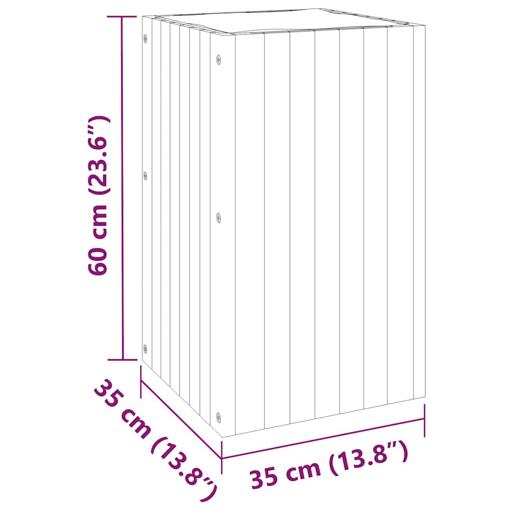 Vrtna sadilica 35 x 35 x 60 cm od masivnog bagremovog drva