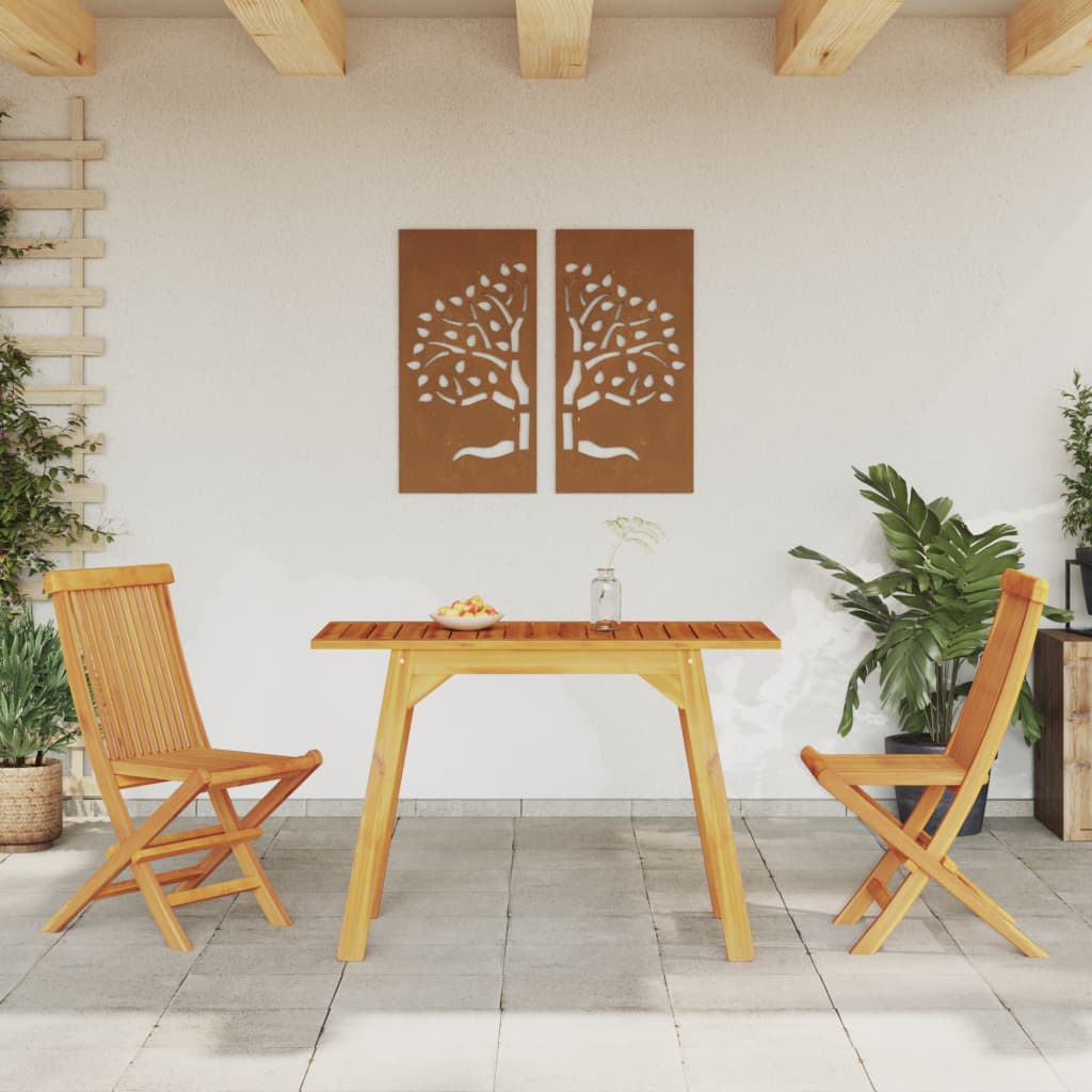 Vrtni blagovaonski stol 110 x 56 x 75 cm masivno bagremovo drvo