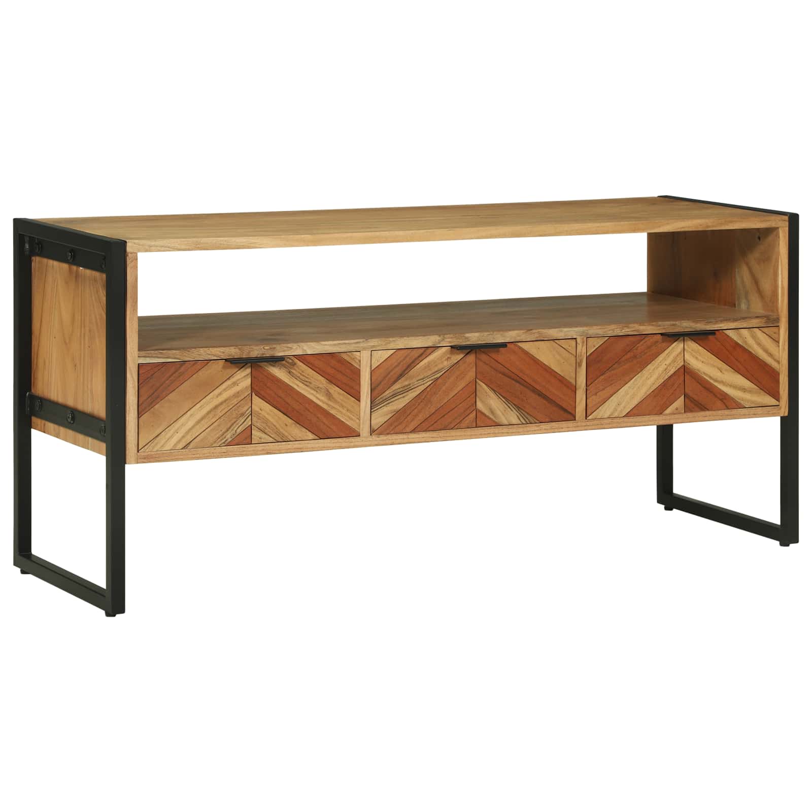 TV ormar s ladicama Smeđa 100 x 35 x 50 cm Čvrsto drvo akacije